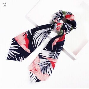 2PC Long Hair Scrunchies Hair Rings Creative Printing Hair